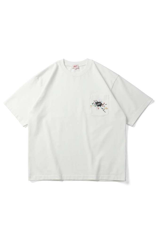 Embroidery Chest Pocket Tee In White