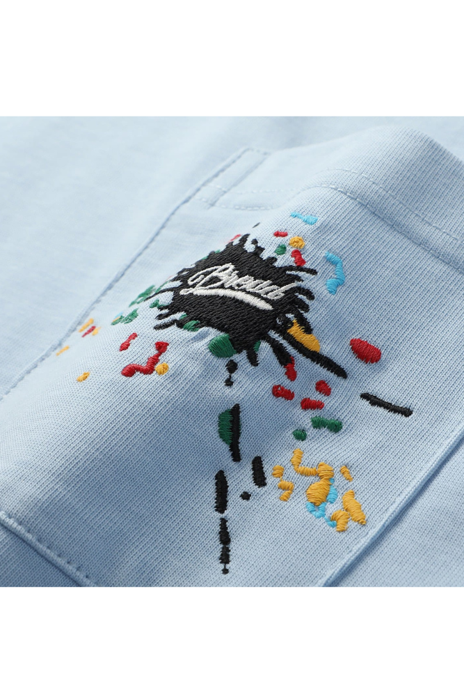 Embroidery Chest Pocket Tee In White