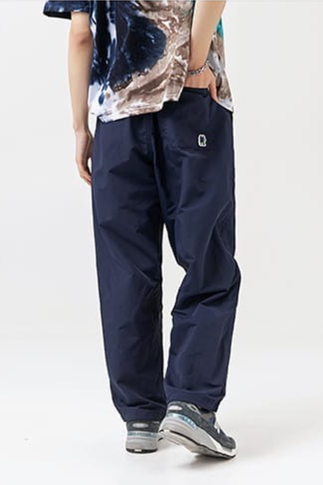 Windbreaker Loose Pants In Blue