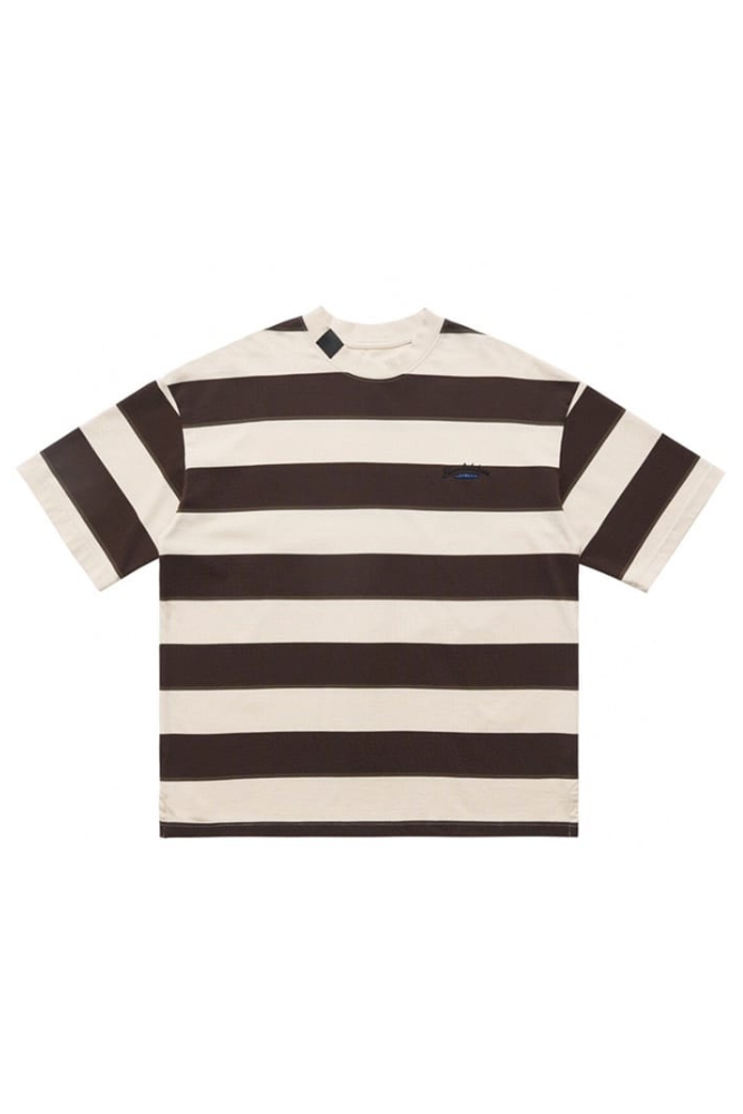 Strip Tee In Brown