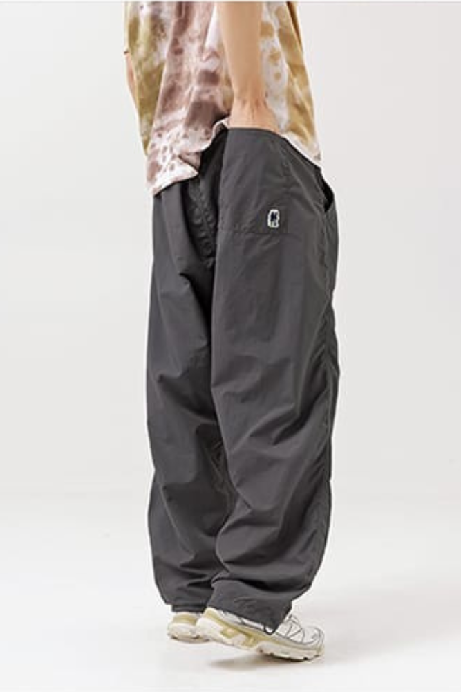 Windbreaker Loose Pants In Grey