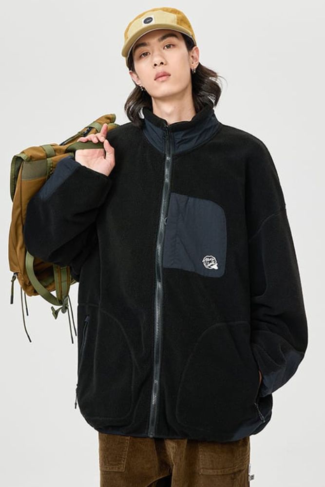 Baby Fleece Jacket In Black