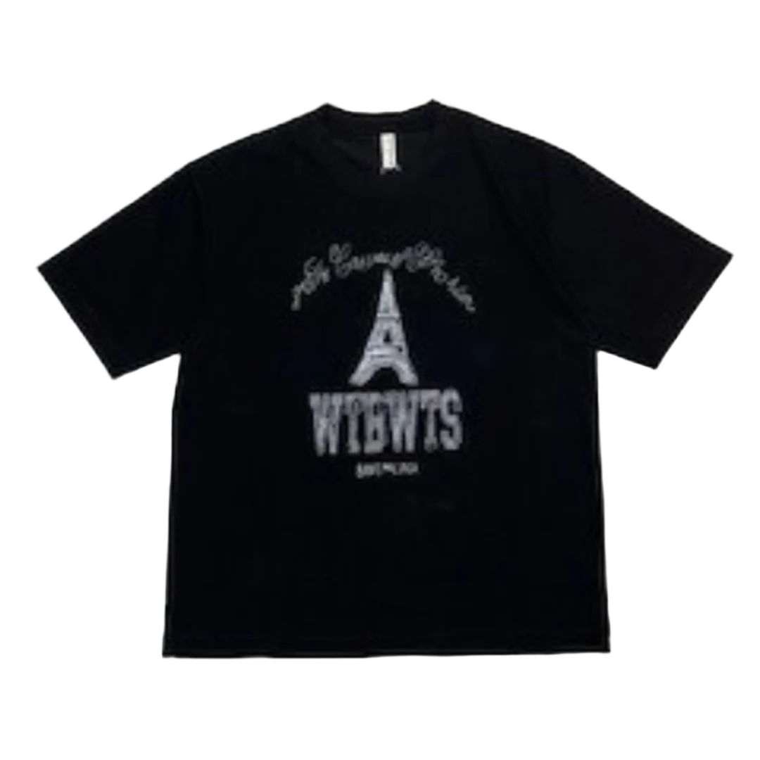 WTBWTS Print Short-Sleeve T-Shirts In Black