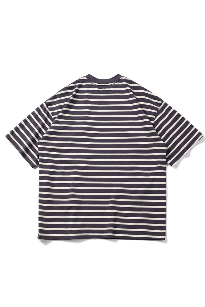 Stripe Chest Pocket Tee In Black