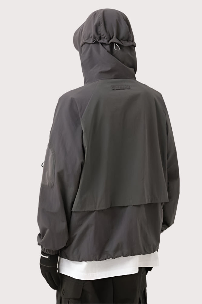 灰色健行風衣