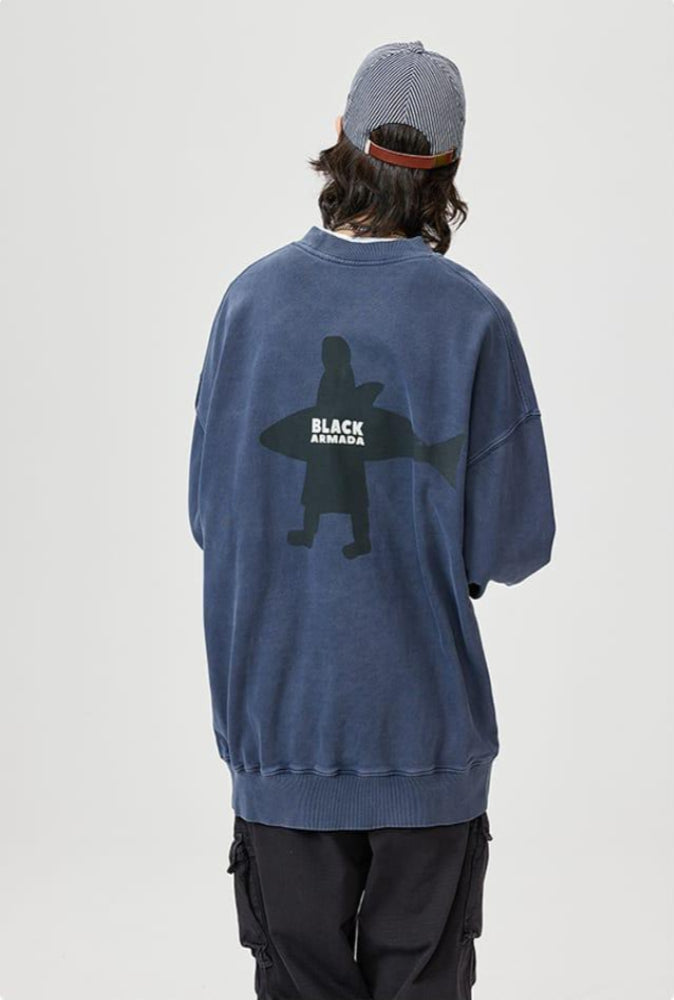 Black Armada Sweatshirt in Blue