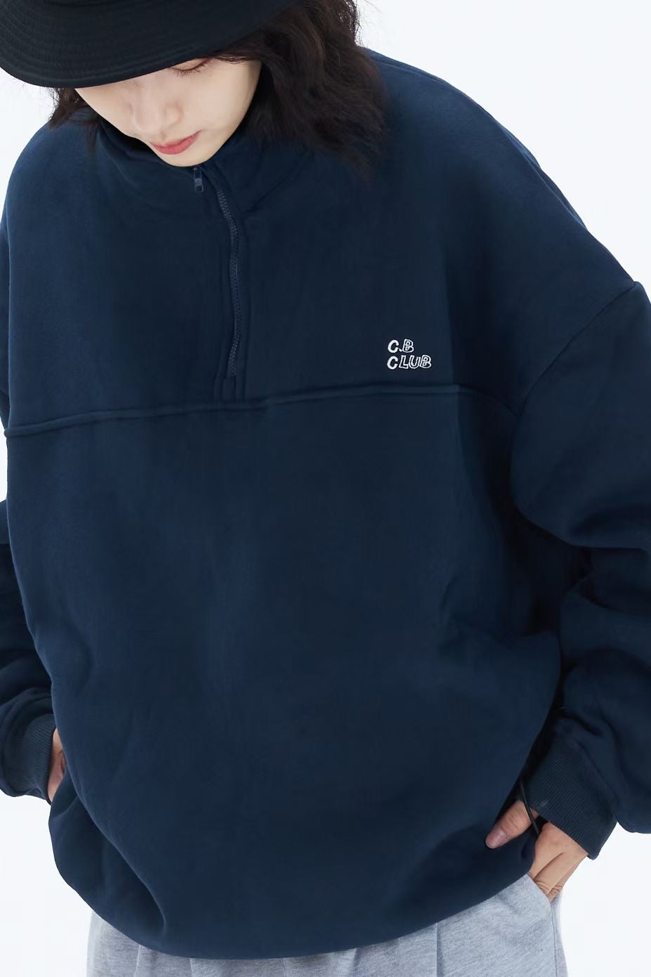 Simple Pine Embroidered Sweatshirt