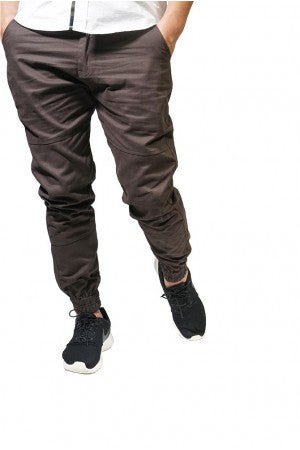 Jogger Pants Slim Cut In Brown