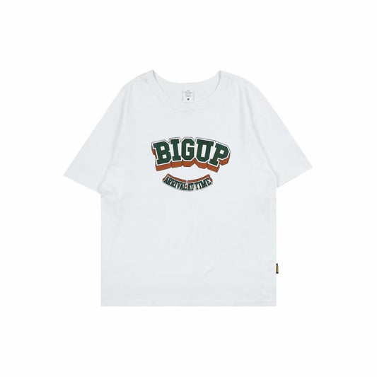 Bigup Print Short Sleeve T-Shirt In White