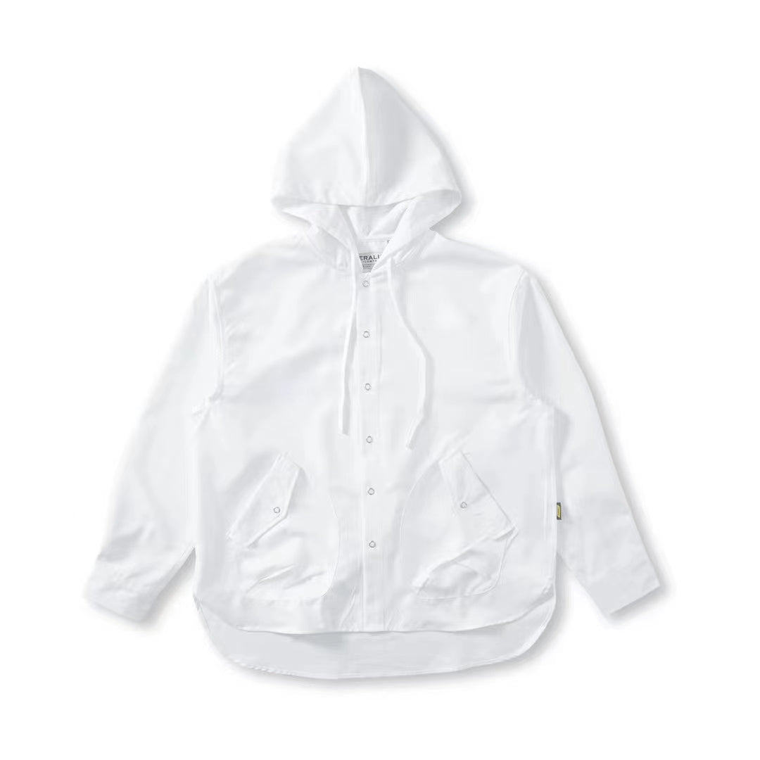 Hunter Hiker With Hooded Shirt In White