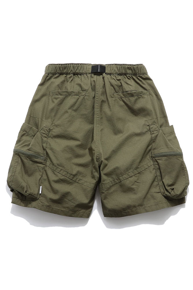 3D Pocket Shorts In Army Green