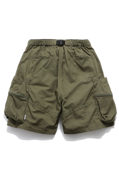 3D Pocket Shorts In Army Green