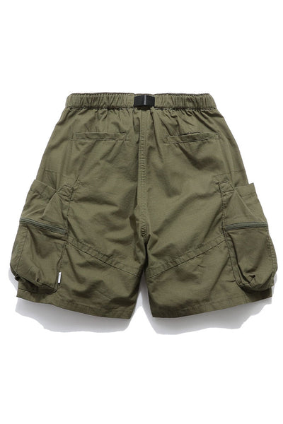3D Pocket Shorts In Army Green