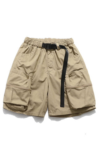 3D Pocket Shorts In Khaki