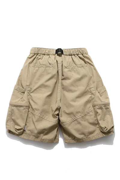 3D Pocket Shorts In Khaki