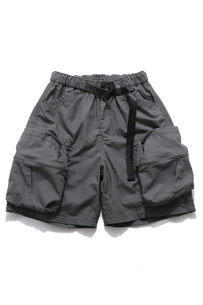 3D Pocket Shorts In Grey