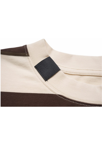 Strip Tee In Brown