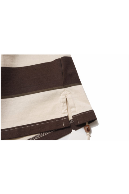 Strip Tee In Brown