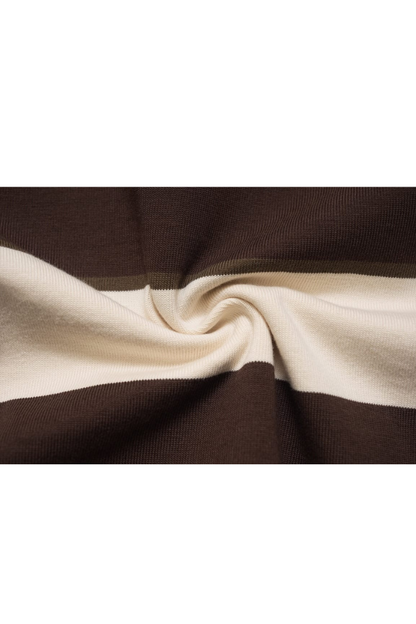 Strip Tee In Brown