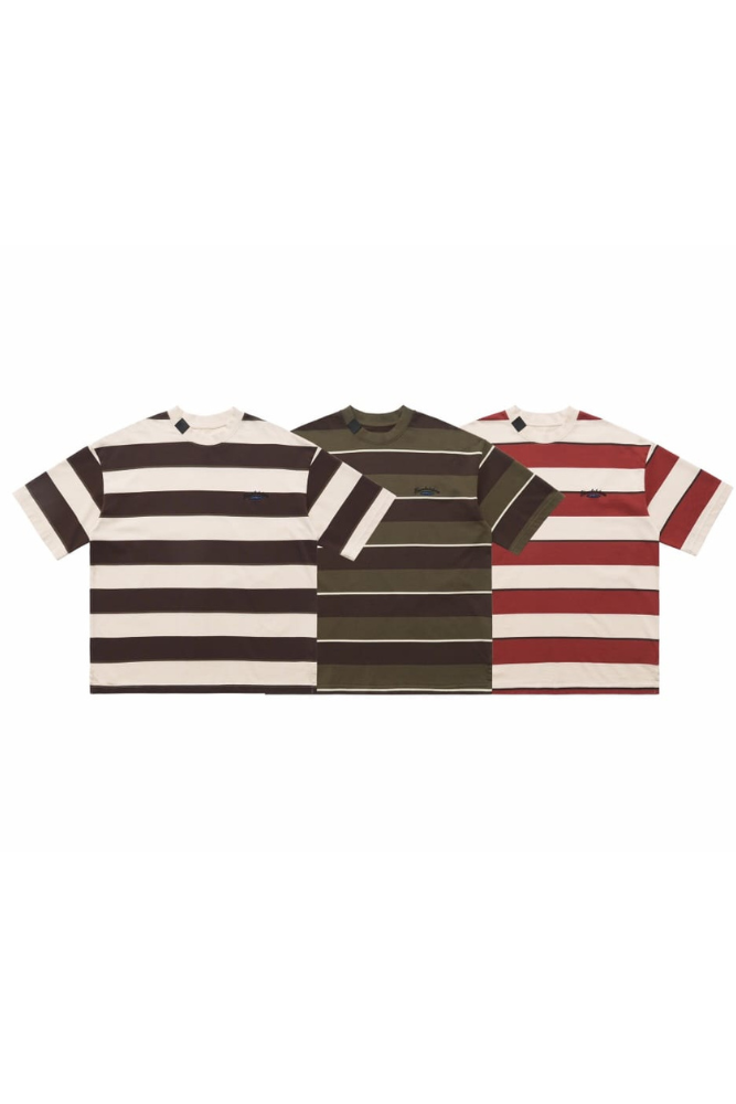 Strip Tee In Brown