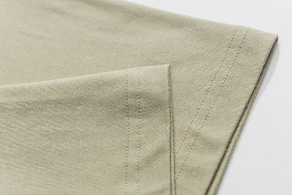 P Print Short Sleeve T-Shirt In Green Tea