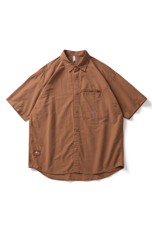 Outdoor Short Sleeve Shirt In Brown