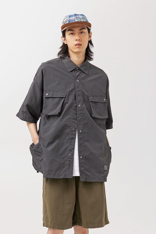 Hunter Hiker Short Seleve Shirt  In Grey