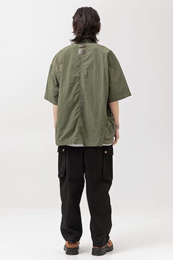 Hunter Hiker Short Sleeve Shirt In Army Green