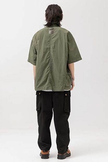 Hunter Hiker Short Sleeve Shirt In Army Green