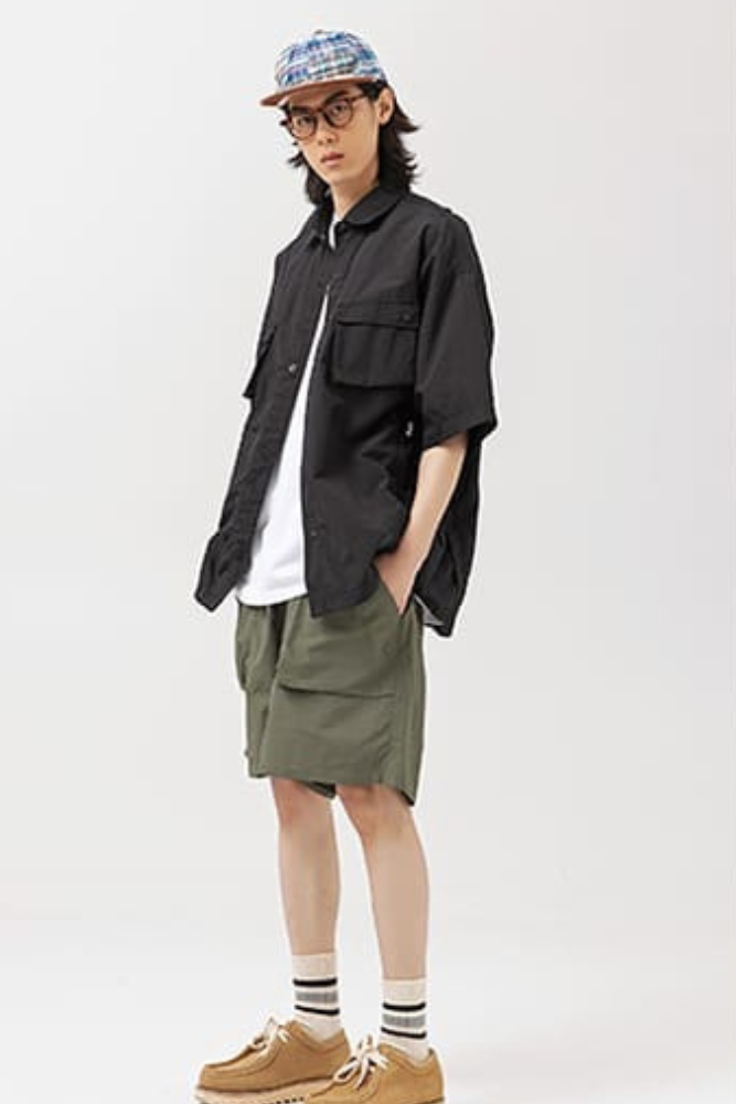 Hunter Hiker Short Sleeve Shirt In Black