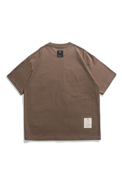 Liberaturs Printed Short Sleeve T-Shirt In Brown