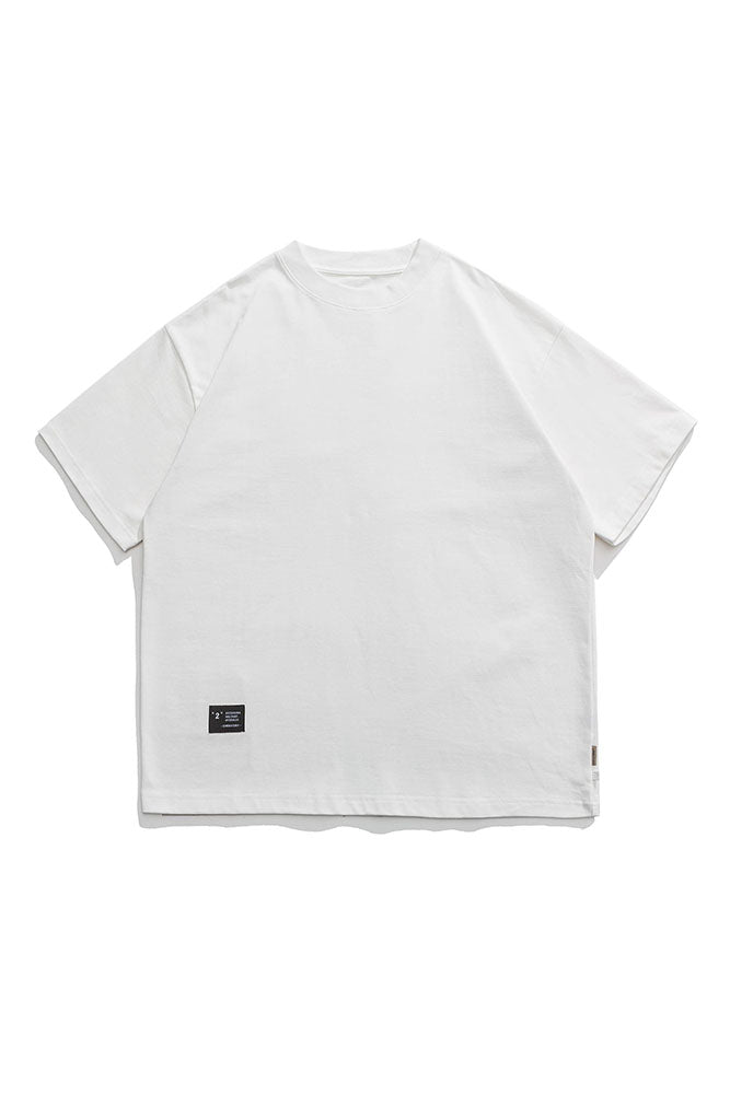 Round Neck Short Sleeve T-Shirt In White