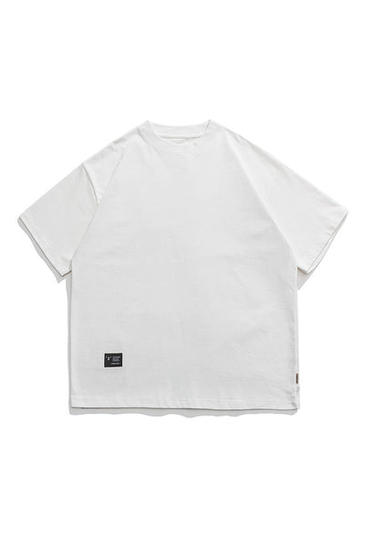 Round Neck Short Sleeve T-Shirt In White