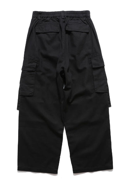 Straight Cargo Pants In Black