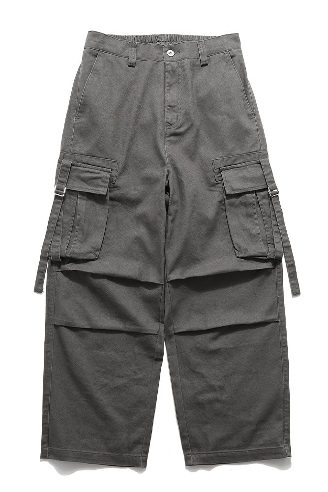 Straight Cargo Pants In Grey