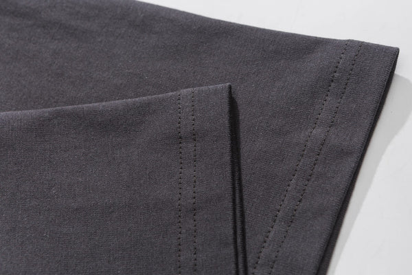 India Pattern Short Sleeve T-Shirt In Grey