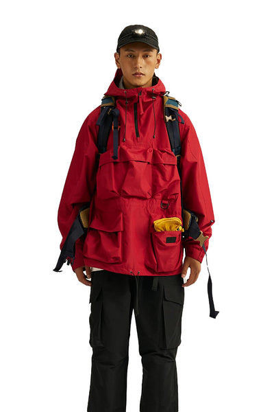Outdoor Hoodies WindBreaker In Red