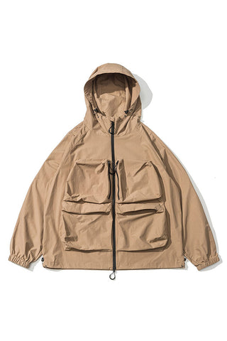 Outdoor Camping Jacket In Khaki