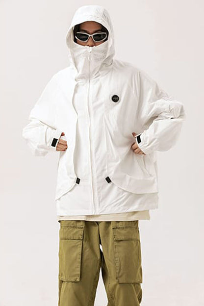 Hiking Windbreaker In White