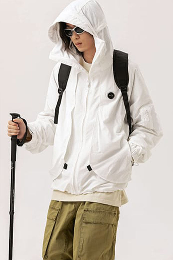 Hiking Windbreaker In White