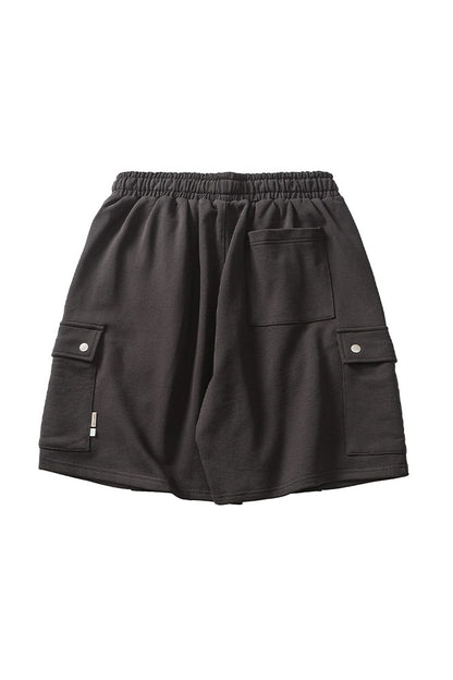 Cargo Sweater Shorts In Black