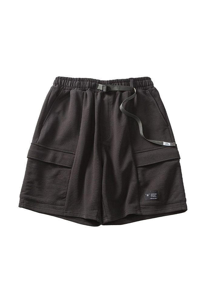 Cargo Sweater Shorts In Black