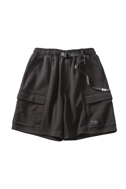 Cargo Sweater Shorts In Black