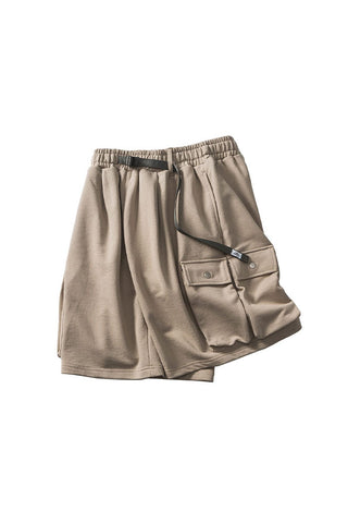 Cargo Sweater Shorts In Light Khaki