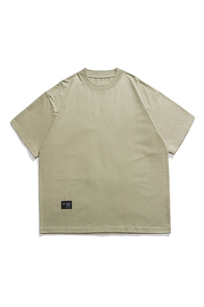 Round Neck Short Sleeve T-Shirt In Green Tea