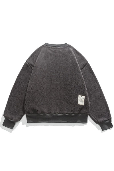 Fleece Sweater In Grey