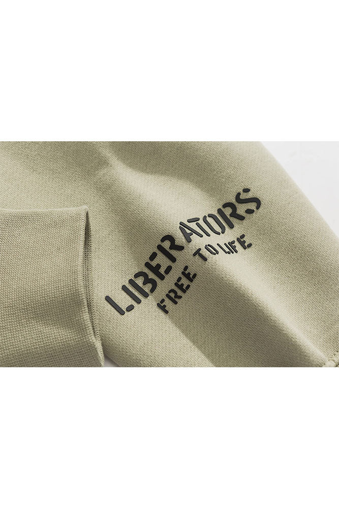 Liberators Print Hoodies with back In Green