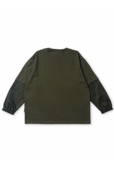 Long Sleeve Layer Tee In Army Green