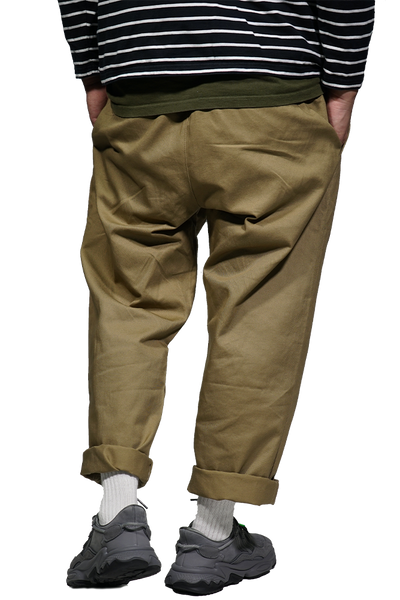 Best Super Function Loose Cropped Pants In Khaki