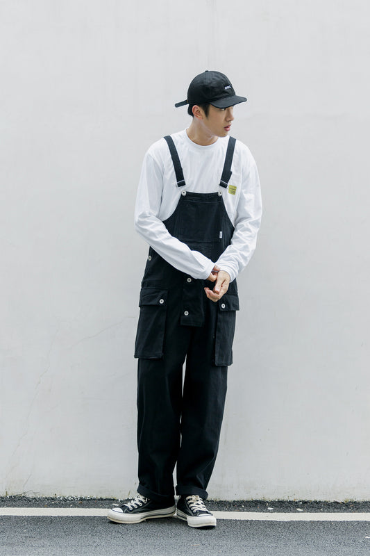 黑色街頭工裝褲